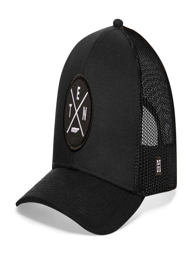 HAKA Tennessee Black Trucker Hat - Ten Mesh Snapback Cap for Men, Women & Golf, State X Design Baseball Dad Hat - Image 2